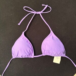 Volcom Lilac Triangle String Bikini Top
